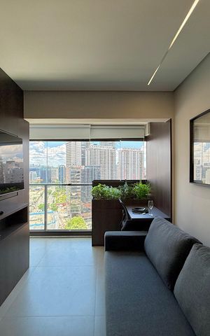 Studio à venda com 27m², 1 quarto e sem vagaSala