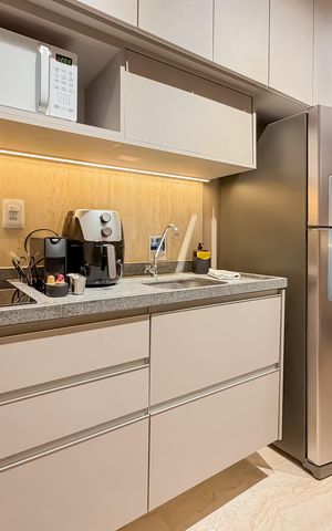Studio para alugar com 24m², 1 quarto e sem vaga Studio para alugar com 24m², 1 quarto e sem vagaCozinha