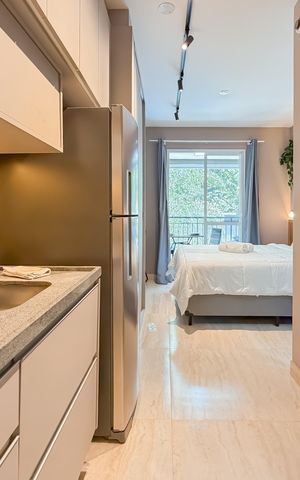 Studio para alugar com 24m², 1 quarto e sem vaga Studio para alugar com 24m², 1 quarto e sem vagaCozinha
