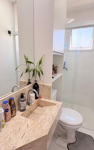 Apartamento para alugar com 50m², 2 quartos e 1 vagaBanheiro Social