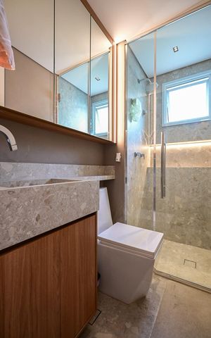Apartamento à venda com 65m², 1 quarto e 2 vagasBanheiro Suíte 