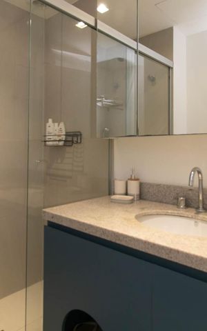 Apartamento para alugar com 30m², 1 quarto e 1 vaga Apartamento para alugar com 30m², 1 quarto e 1 vagaBanheiro