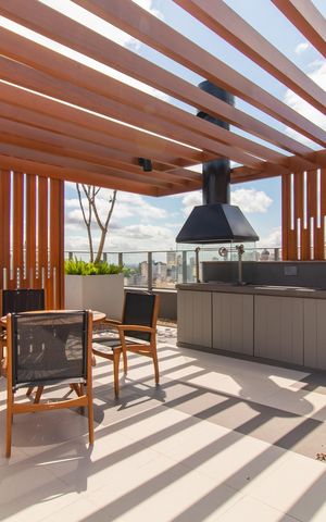 Apartamento para alugar com 30m², 1 quarto e 1 vaga Apartamento para alugar com 30m², 1 quarto e 1 vagaÁrea comum - Churrasqueira