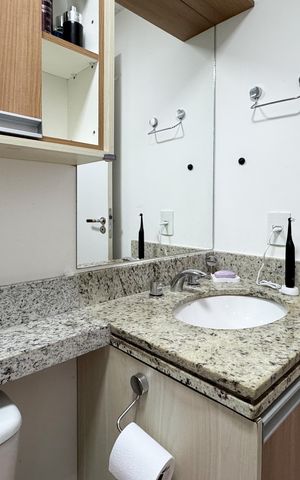 Apartamento à venda com 42m², 1 quarto e 1 vagaBanheiro - Suíte 