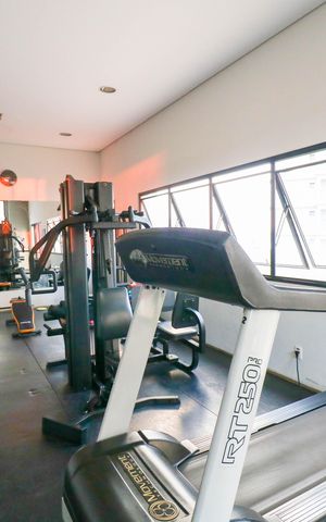 Apartamento para alugar com 40m², 1 quarto e 1 vaga Apartamento para alugar com 40m², 1 quarto e 1 vagaÁrea comum - Academia