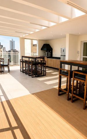 Studio à venda com 34m², 1 quarto e 1 vaga Studio à venda com 34m², 1 quarto e 1 vagaChurrasqueira