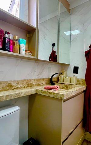 Apartamento à venda com 80m², 3 quartos e 4 vagas Apartamento à venda com 80m², 3 quartos e 4 vagasBanheiro 1