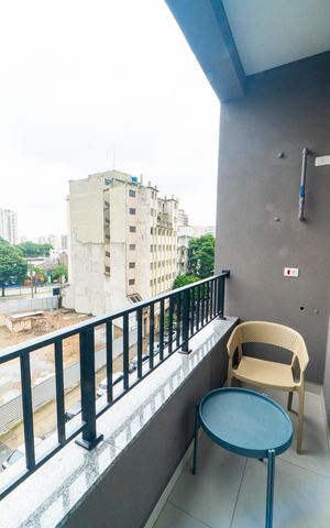 Studio à venda com 28m², 1 quarto e sem vaga Studio à venda com 28m², 1 quarto e sem vagaSacada