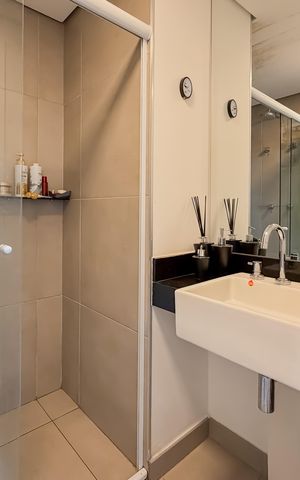 Studio para alugar com 42m², 1 quarto e sem vaga Studio para alugar com 42m², 1 quarto e sem vagaBanheiro