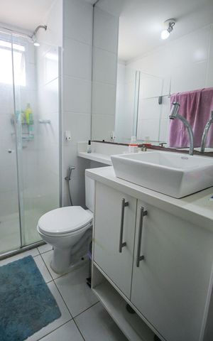 Apartamento para alugar com 56m², 2 quartos e 1 vagaBanheiro da Suíte
