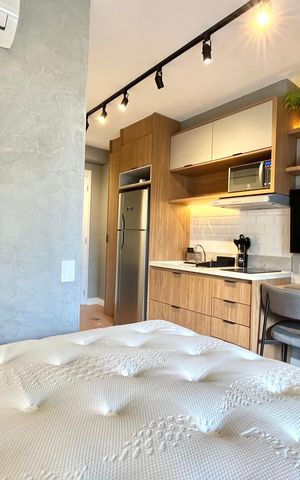 Studio para alugar com 24m², 1 quarto e sem vaga Studio para alugar com 24m², 1 quarto e sem vagaSala/Quarto
