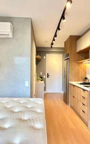 Studio para alugar com 24m², 1 quarto e sem vaga Studio para alugar com 24m², 1 quarto e sem vagaSala/Quarto