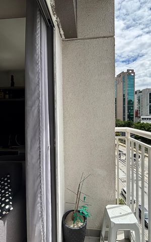 Studio à venda com 30m², 1 quarto e sem vagaVaranda