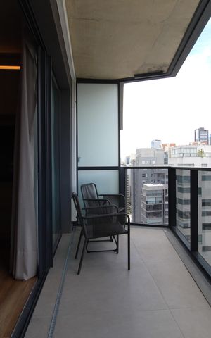 Studio à venda com 45m², 1 quarto e 1 vagaVaranda
