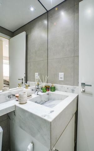 Apartamento à venda com 63m², 2 quartos e 1 vaga Apartamento à venda com 63m², 2 quartos e 1 vagaBanheiro Social