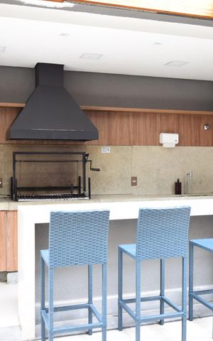 Studio à venda com 30m², 1 quarto e 1 vagaChurrasqueira