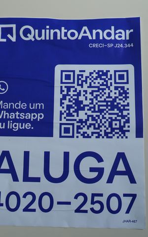 Apartamento para alugar com 43m², 2 quartos e sem vagaPlaca instalada na janela do imóvel - Código da placa JHAR-467
