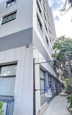 Studio à venda com 25m², 1 quarto e sem vagaFachada com Plaquinha
