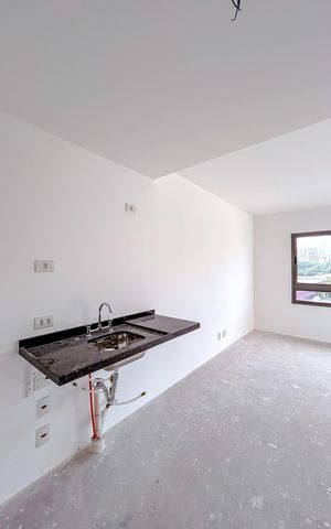 Studio à venda com 25m², 1 quarto e sem vagaCozinha