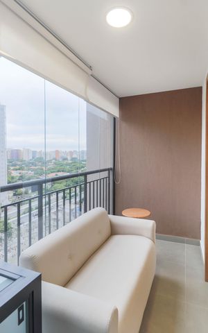 Studio para alugar com 28m², 1 quarto e sem vaga Studio para alugar com 28m², 1 quarto e sem vagaVaranda
