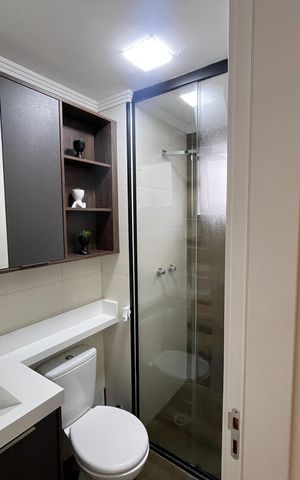Apartamento à venda com 56m², 2 quartos e 1 vaga Apartamento à venda com 56m², 2 quartos e 1 vagaBanheiro suíte