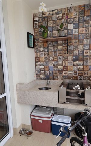 Apartamento à venda com 73m², 2 quartos e 1 vagaChurrasqueira