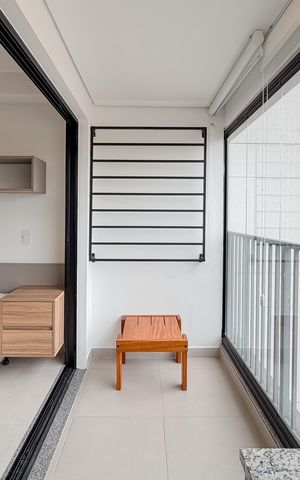 Studio à venda com 29m², 1 quarto e sem vagaVaranda