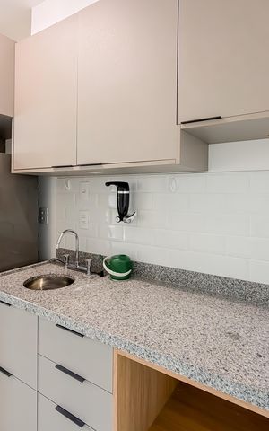 Studio à venda com 29m², 1 quarto e sem vagaCozinha