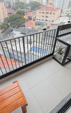 Studio à venda com 29m², 1 quarto e sem vagaVaranda