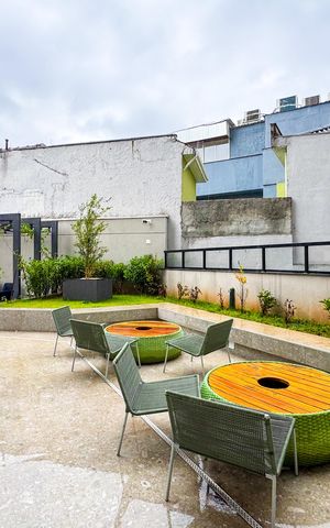 Studio à venda com 29m², 1 quarto e sem vagaÁrea Externa