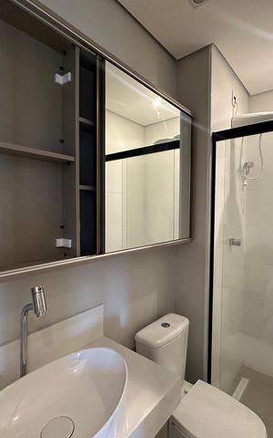 Apartamento para alugar com 40m², 1 quarto e 1 vaga Apartamento para alugar com 40m², 1 quarto e 1 vagaBanheiro