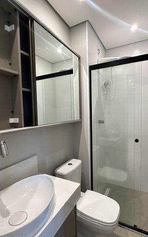 Apartamento para alugar com 40m², 1 quarto e 1 vaga Apartamento para alugar com 40m², 1 quarto e 1 vagaBanheiro