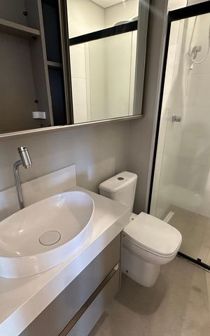 Apartamento para alugar com 40m², 1 quarto e 1 vaga Apartamento para alugar com 40m², 1 quarto e 1 vagaBanheiro