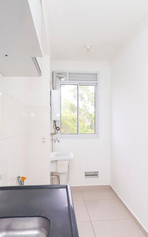 Apartamento à venda com 44m², 2 quartos e 1 vagaCozinha e Área de Serviço