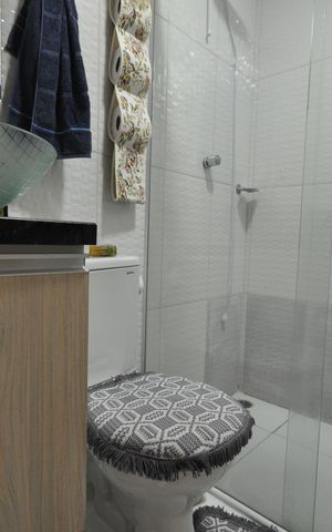 Casa de condomínio à venda com 52m², 2 quartos e 1 vagaBanheiro
