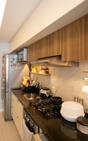 Apartamento à venda com 63m², 2 quartos e 1 vagaCozinha e Área de Serviço