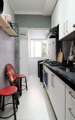 Apartamento à venda com 73m², 3 quartos e 1 vagaCozinha e Área de Serviço