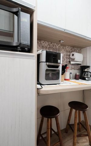 Apartamento à venda com 44m², 2 quartos e 1 vagaCozinha e Área de Serviço