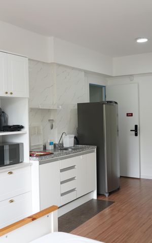 Studio à venda com 29m², 1 quarto e sem vagaCozinha