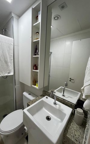 Apartamento para alugar com 40m², 1 quarto e 1 vaga Apartamento para alugar com 40m², 1 quarto e 1 vagaBanheiro