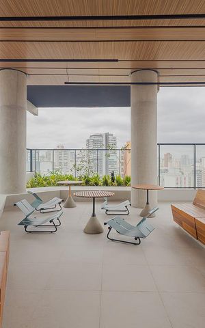 Apartamento à venda com 44m², 1 quarto e 1 vagaTerraço
