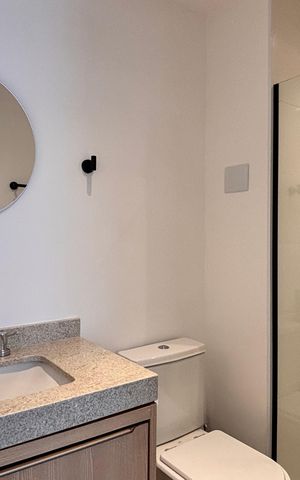 Studio para alugar com 29m², 1 quarto e sem vaga Studio para alugar com 29m², 1 quarto e sem vagaBanheiro