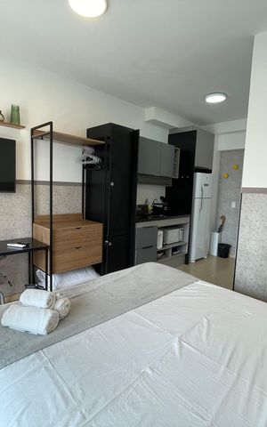 Studio para alugar com 26m², 1 quarto e sem vaga