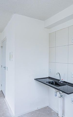 Apartamento à venda com 39m², 2 quartos e sem vaga Apartamento à venda com 39m², 2 quartos e sem vagaSala, cozinha e área de serviço