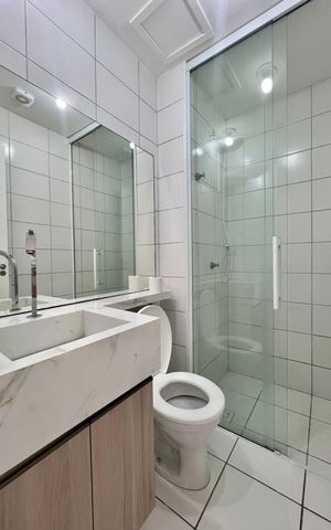Apartamento para alugar com 46m², 2 quartos e 1 vaga Apartamento para alugar com 46m², 2 quartos e 1 vagaBanheiro
