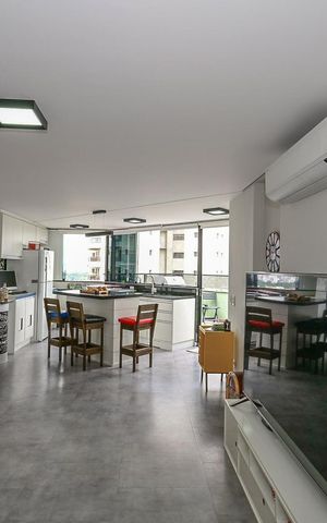 Apartamento para alugar com 97m², 1 quarto e 2 vagasSala