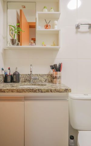 Apartamento à venda com 55m², 2 quartos e 1 vagaBanheiro