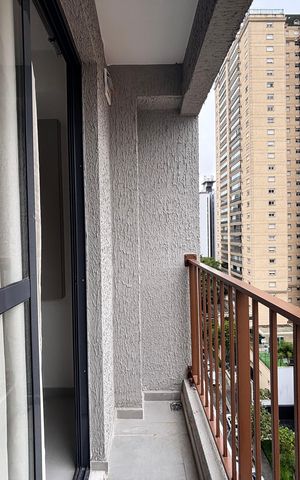 Studio para alugar com 25m², 1 quarto e sem vaga Studio para alugar com 25m², 1 quarto e sem vagaVaranda
