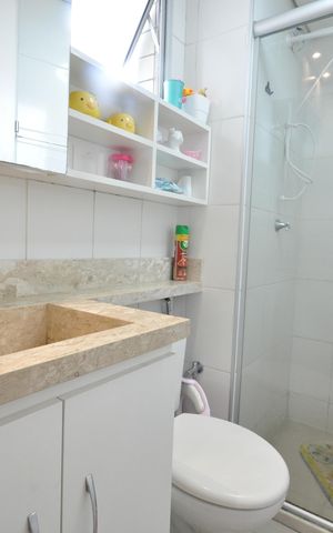Apartamento à venda com 52m², 2 quartos e 1 vagaBanheiro Social