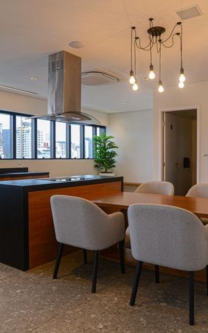 Studio para alugar com 24m², 1 quarto e sem vaga Studio para alugar com 24m², 1 quarto e sem vagaÁrea comum - Salão de festas
